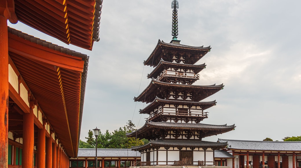Yakushiji Temple in Nara city,Nara prefecture Japan. It's the most famous and imperial ancient Buddhist Temple in Japan. UNESCO designated as a World Heritage Site.