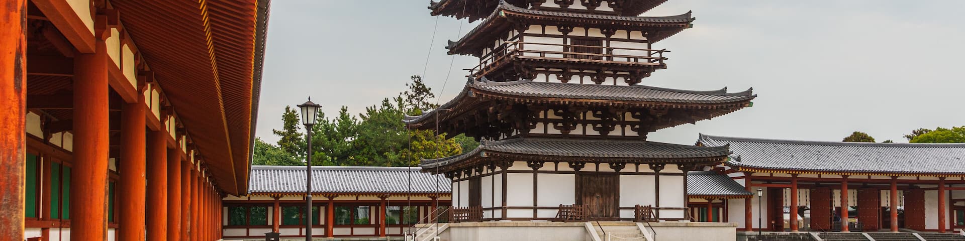 Yakushiji Temple in Nara city,Nara prefecture Japan. It's the most famous and imperial ancient Buddhist Temple in Japan. UNESCO designated as a World Heritage Site.