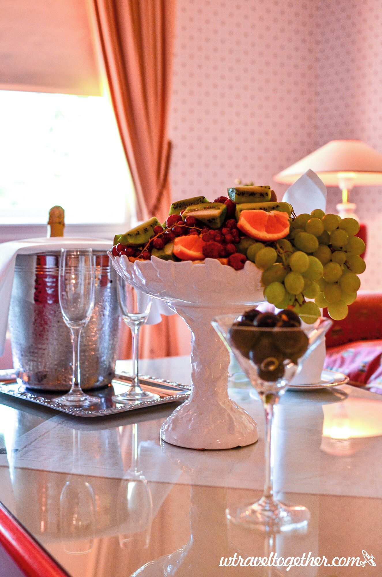 This is waiting for you in the room at arrival at Thorskog Castle in Sweden.