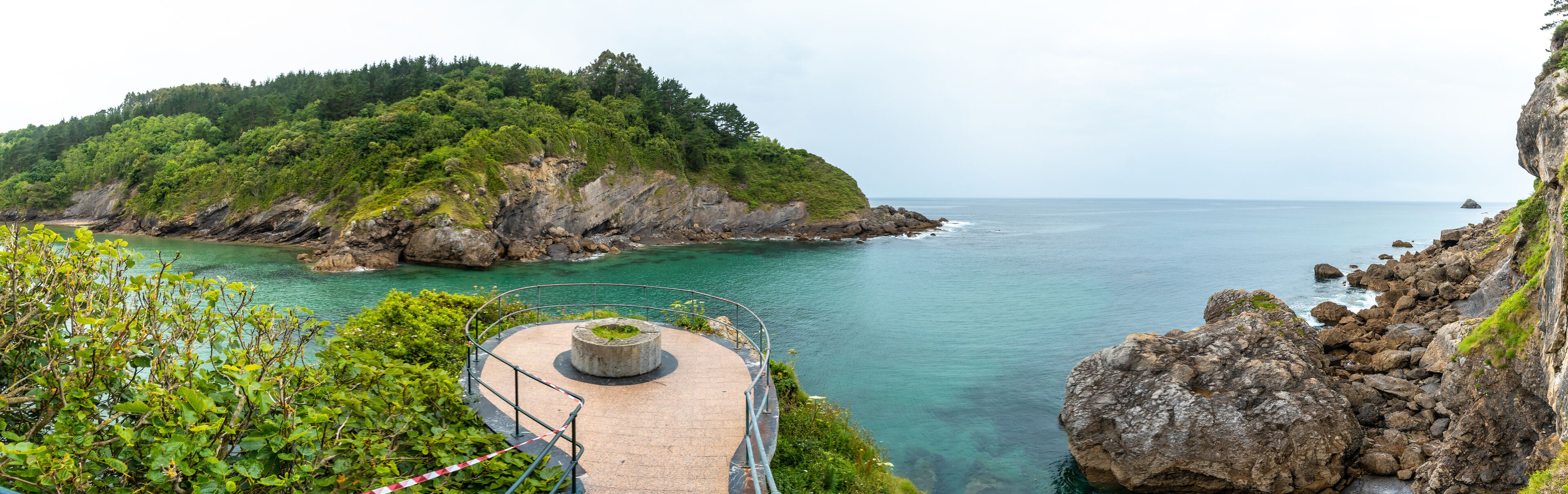Viewpoint of the Ea municipality near Lekeitio, Bay of Biscay in the Cantabrian Sea. Basque Country