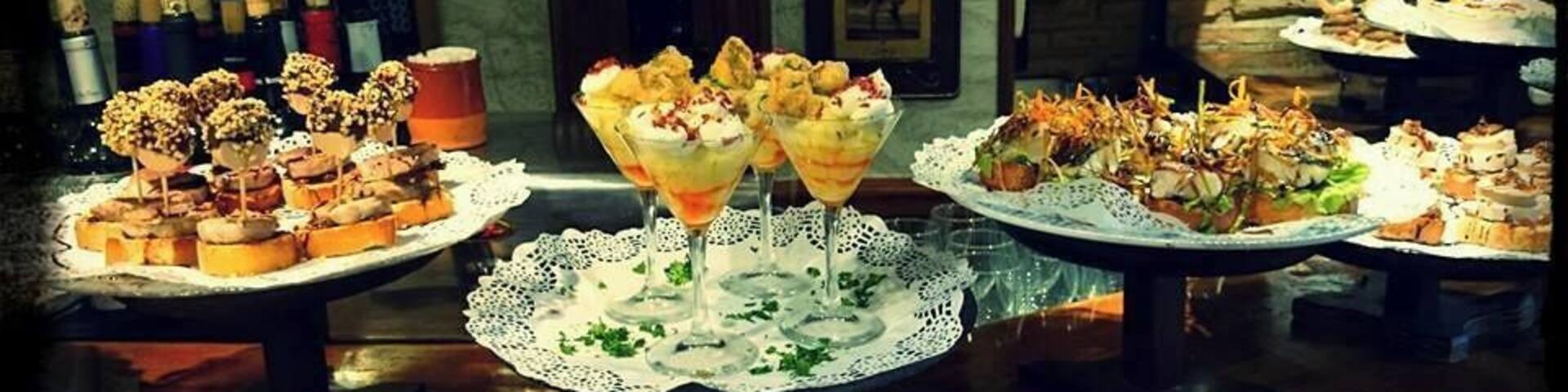 this very small Basque town is just so incredibly beautiful that you can't believe is real.
the view over the Cantabrian Mountains and the all the Rioja vineyards is also amazing
the picture was taken in a pintxos bar ..it's art what the Basques do with the food.
I loved the place and recommend it to everyone that would like to taste great food & wine and have a relaxed walk around.
more on it under below link
http://www.euskoguide.com/places-basque-country/la-rioja-alavesa/spain/laguardia-spain-travel-guide.html