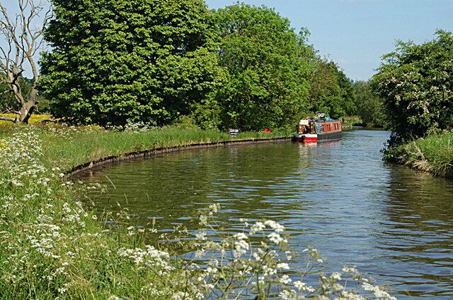 Shop on the canal A narrow boat converted into a shop moored near Ellesmere.