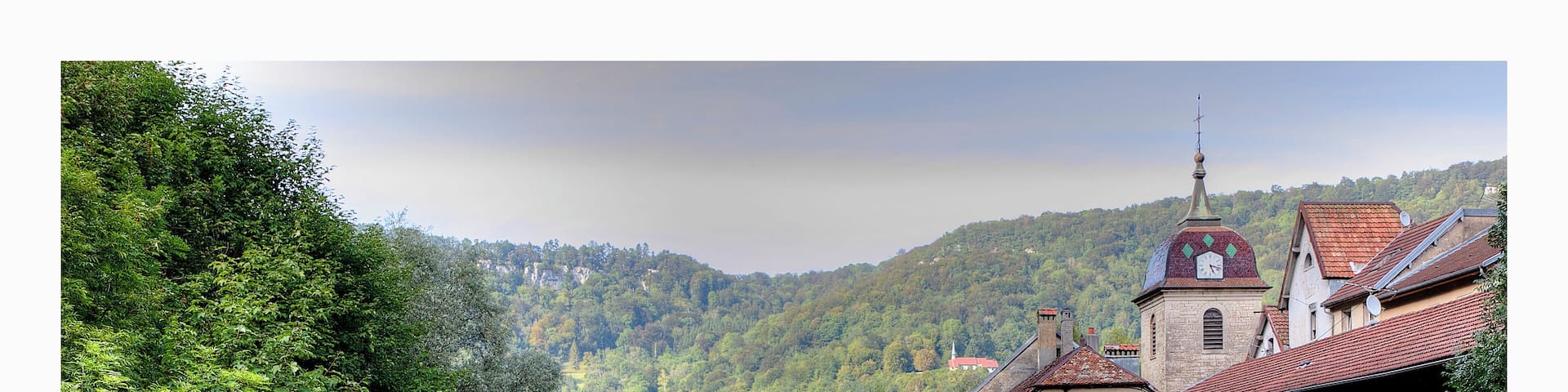 a pretty town on the Doubs is a main stop for passersby as it is strikingly quaint