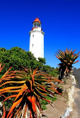 Danger Point Lighthouse near Struisbaai. HMS Birkenhead went down near here in the early 1800's and this was the first time "women and children off first" was implemented.