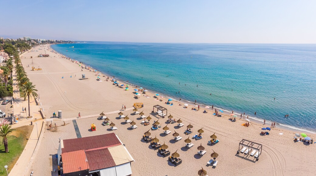 Seaside aerial view of Costa Dorada in Spain