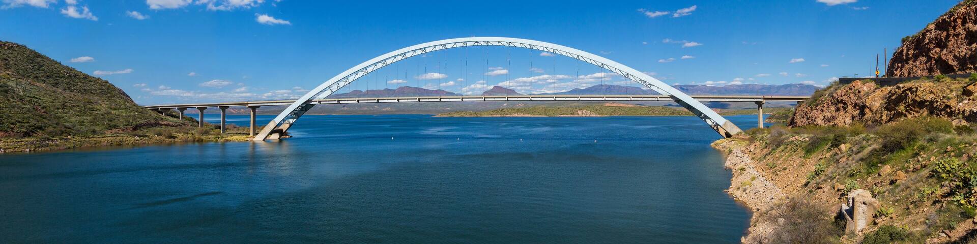 Roosevelt Lake Bridge Panorama