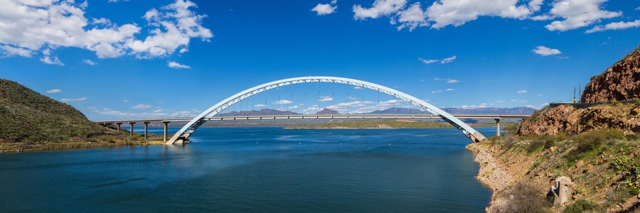 Roosevelt Lake Bridge Panorama