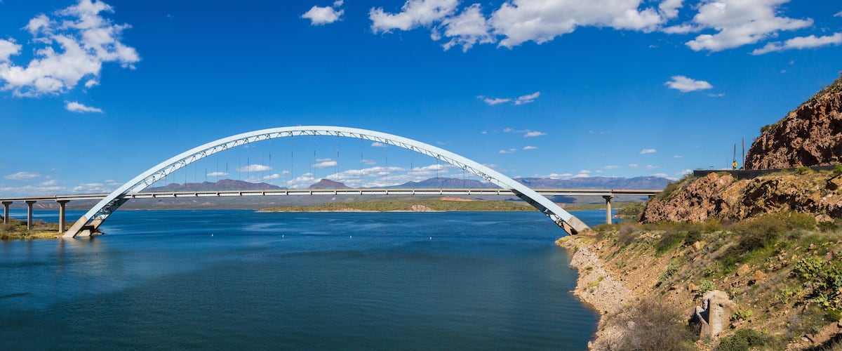 Roosevelt Lake Bridge Panorama