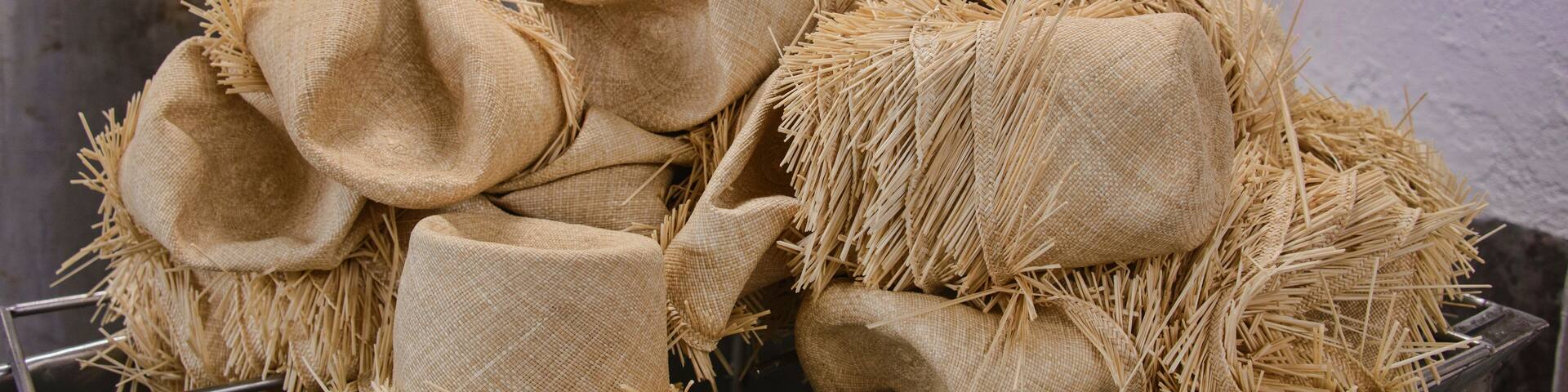 Making and shaping traditional Panama hats (paja toquilla), which actually come from Ecuador.