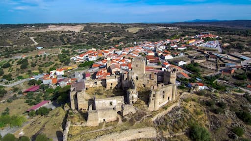 Extremadura.Aerial view in Belvis de Monroy. Caceres. Spain. Drone Photo