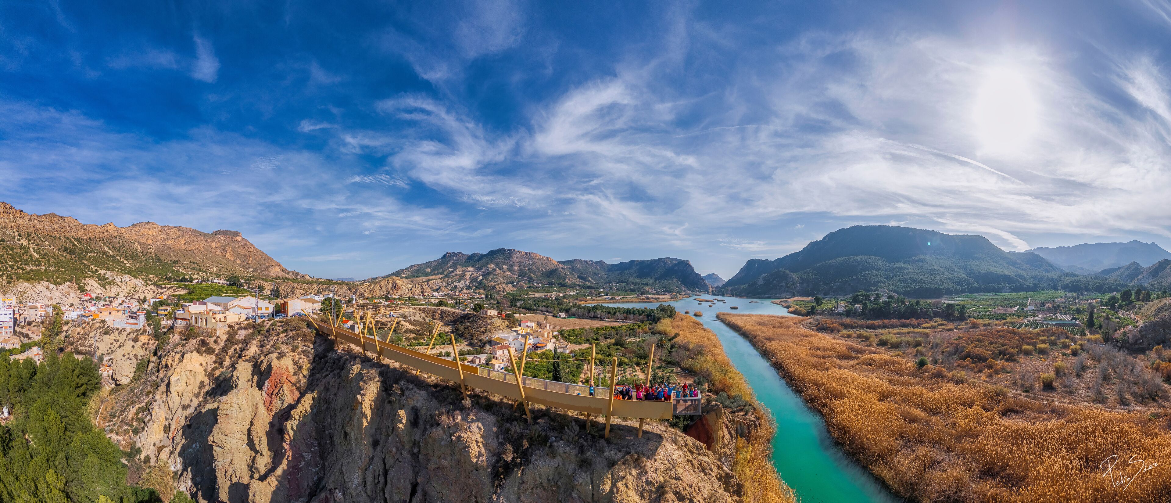 Aerial view of the Ricote mountain range, Region of Murcia, Spain