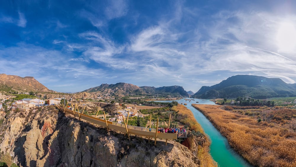 Aerial view of the Ricote mountain range, Region of Murcia, Spain