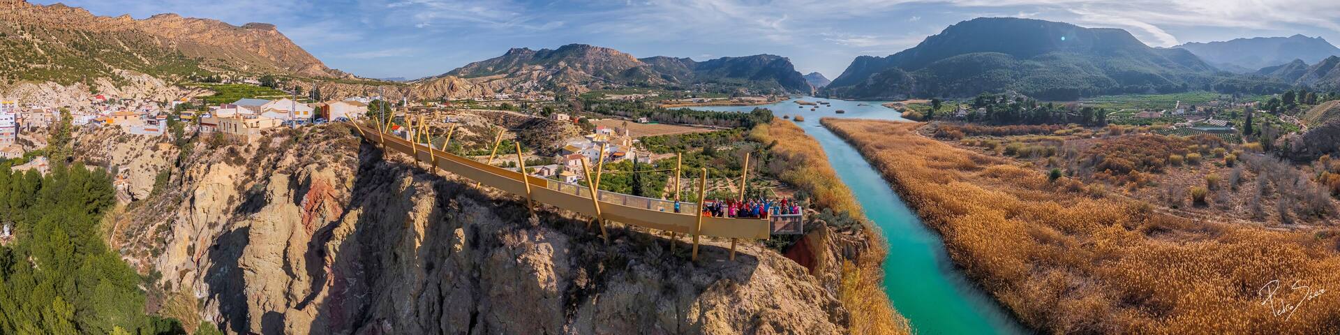 Aerial view of the Ricote mountain range, Region of Murcia, Spain