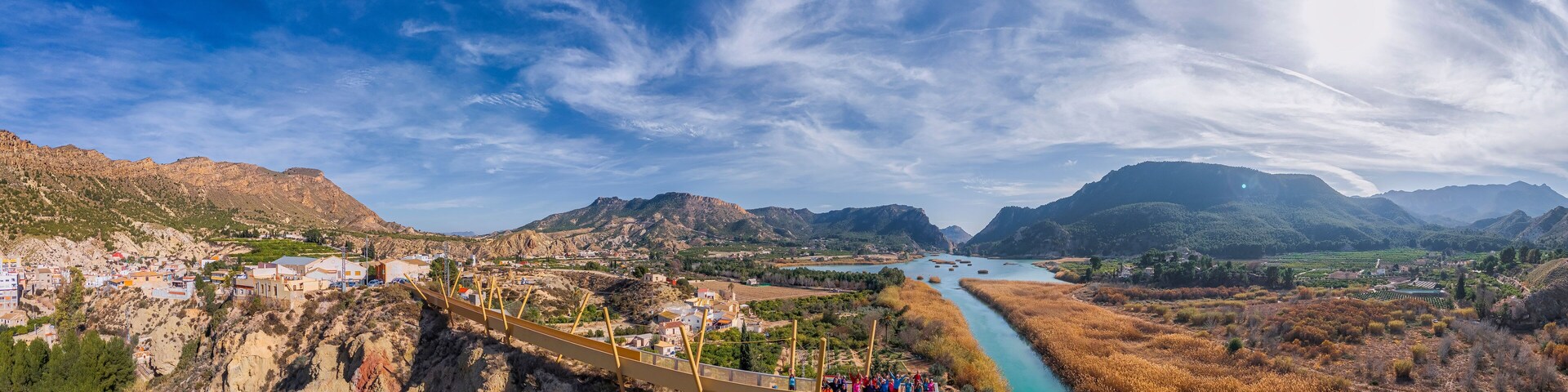 Aerial view of the Ricote mountain range, Region of Murcia, Spain