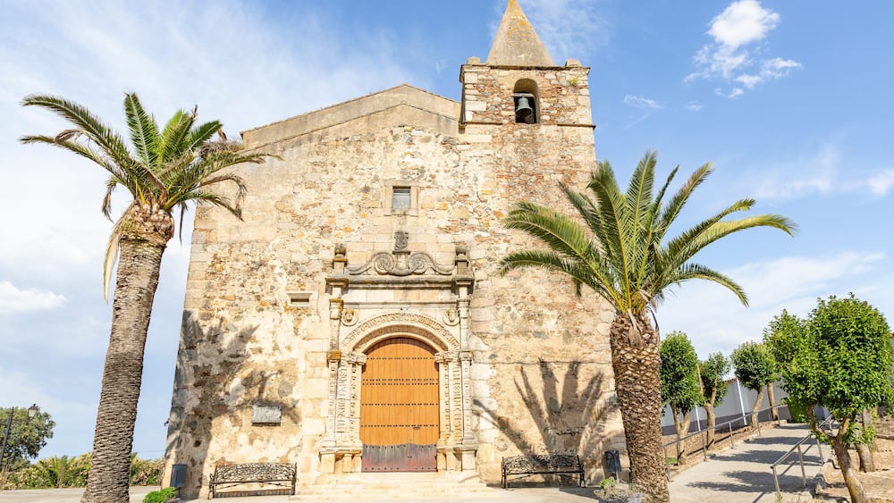 Parish Church of Saint Andrew the Apostle in Aljucén, Tierra de Mérida - Vegas Bajas, Province of Badajoz, Extremadura, Spain