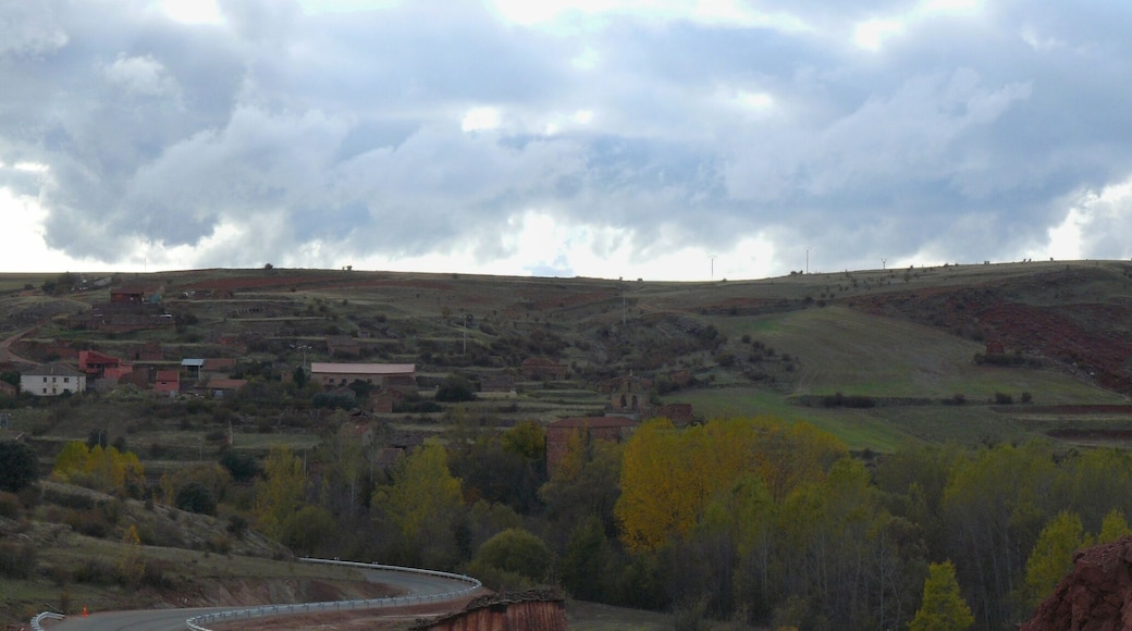 Panoramic view of Cuevas de Ayllón, Soria (Spain)
