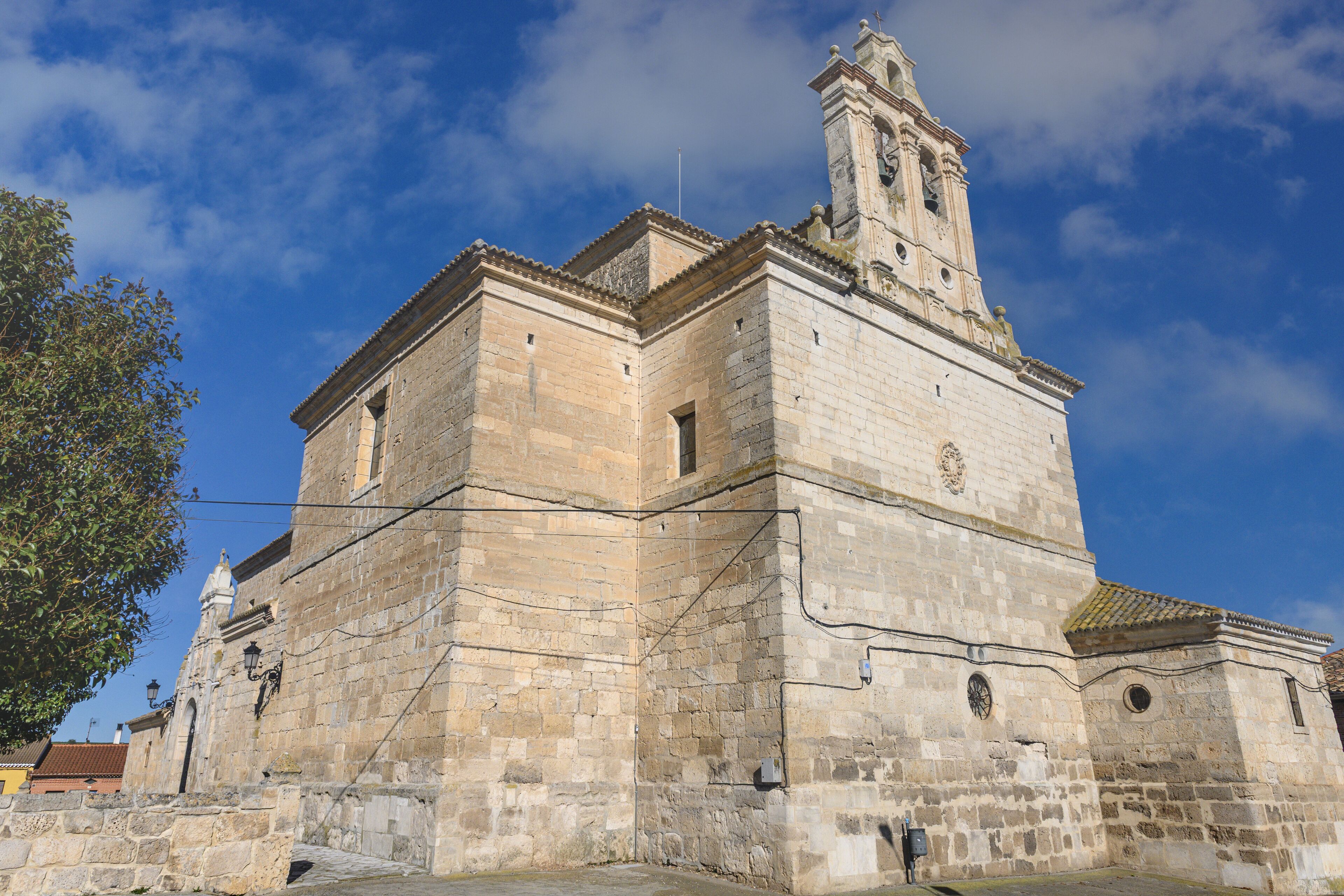 Exterior view of the Hermitage of Our Lady of Revilla in Baltanas, province of Palencia