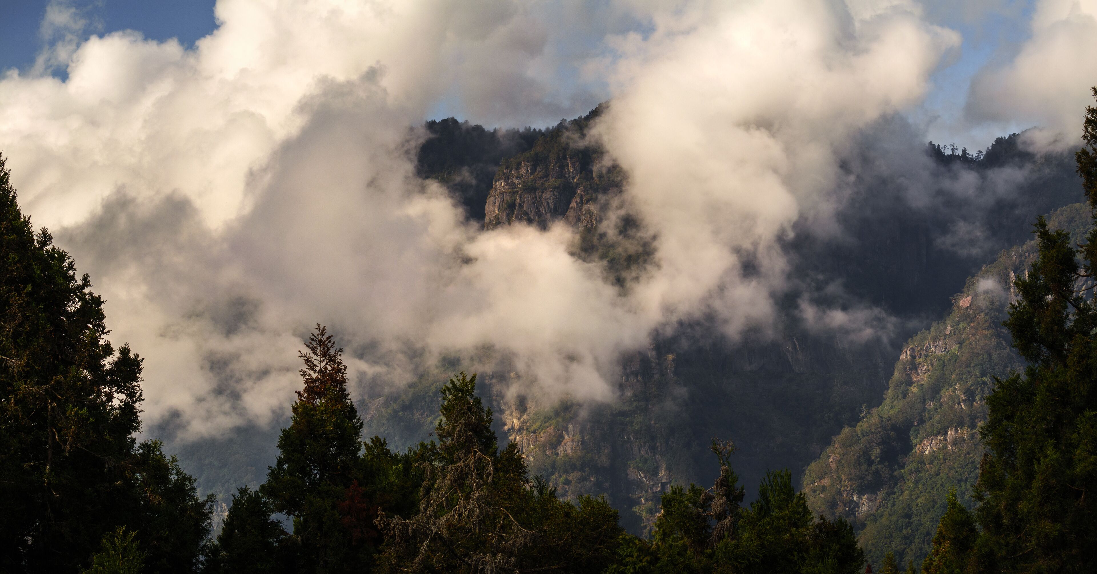 Alishan mountains in clouds