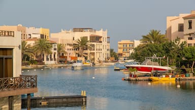 Amwaj Islands which includes a river or creek and a bay or harbor