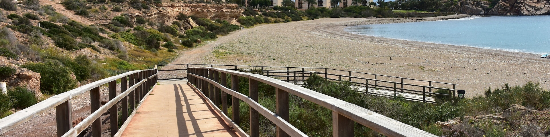 empty beach in village El Mojon in region Murcia,Spain