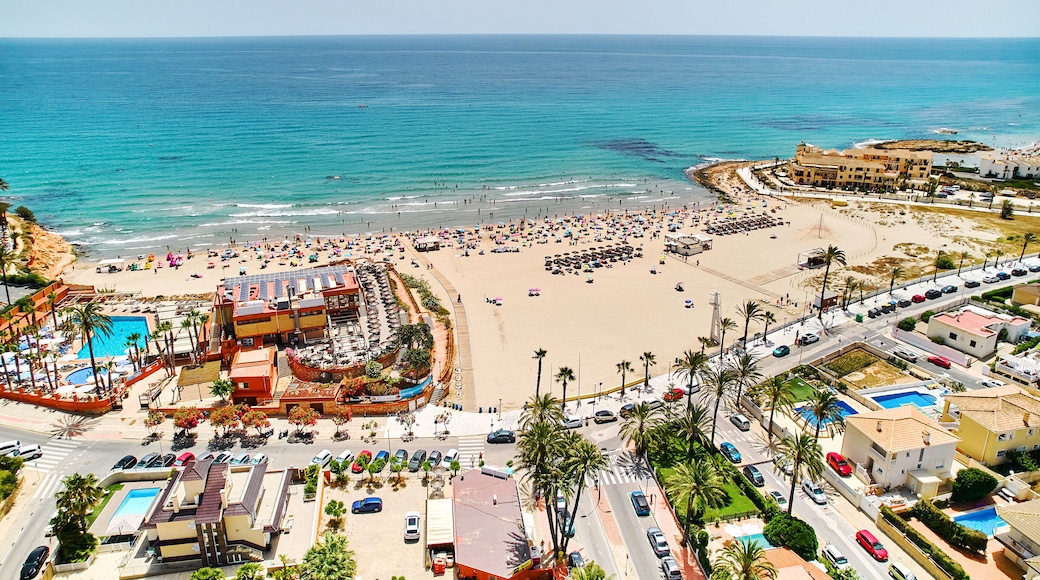 Aerial view La Zenia beach. Spain