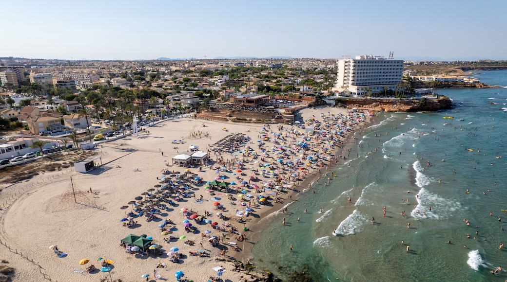 Aerial view of La Zenia, Orihuela during sunny summer day. Costa Blanca. Spain. Travel and tourism concept.
