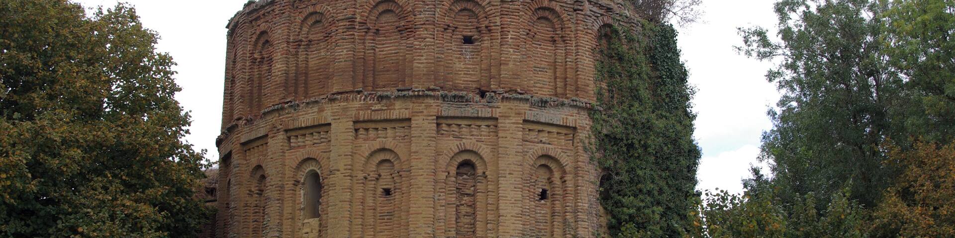 Monastery of Saint Mary of la Vega in Renedo de la Vega (Palencia, Spain). Mudéjar apse. Nowadays it's used as a sheep confinement pen.