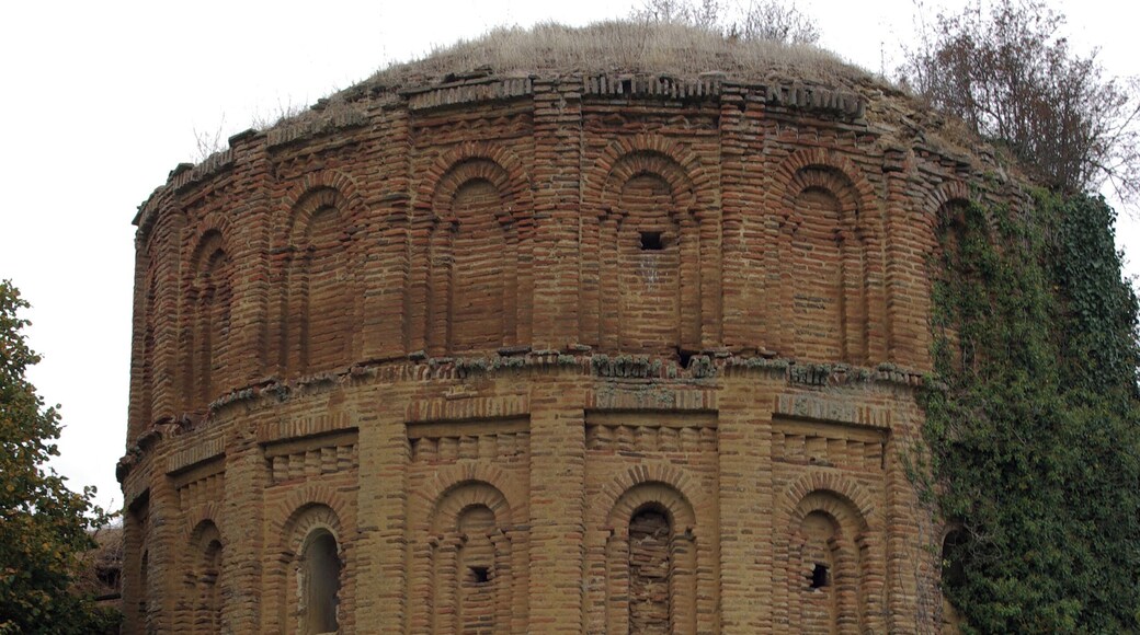 Monastery of Saint Mary of la Vega in Renedo de la Vega (Palencia, Spain). Mudéjar apse. Nowadays it's used as a sheep confinement pen.