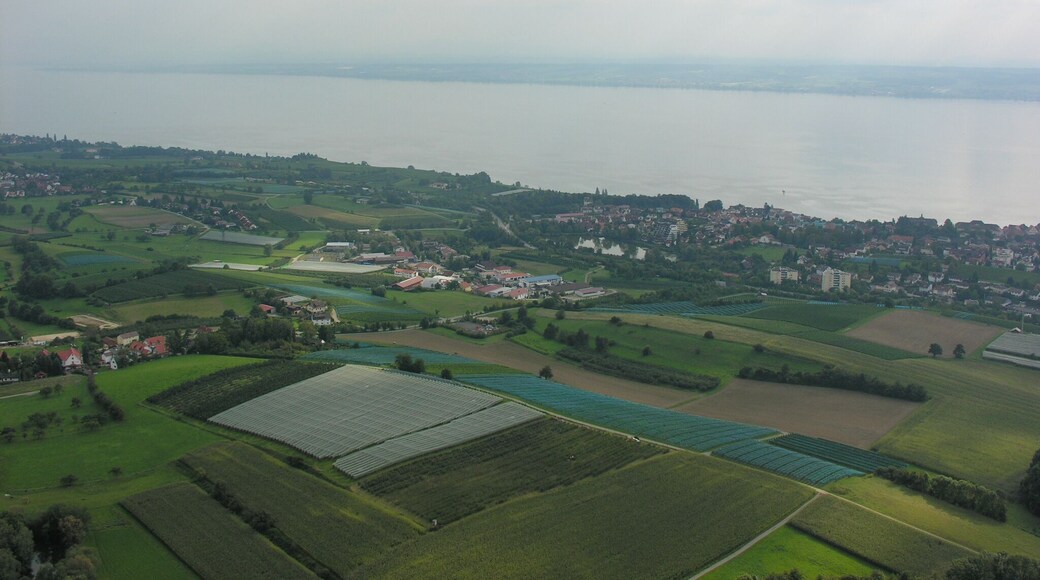 Germany, Baden-Württemberg, aerial view of Meersburg