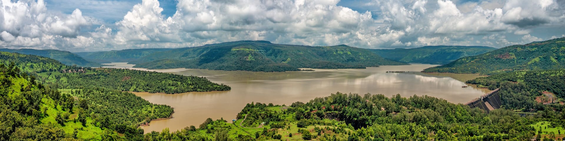 Panorama of Koyna lake Backwaters,Maharashtra,India