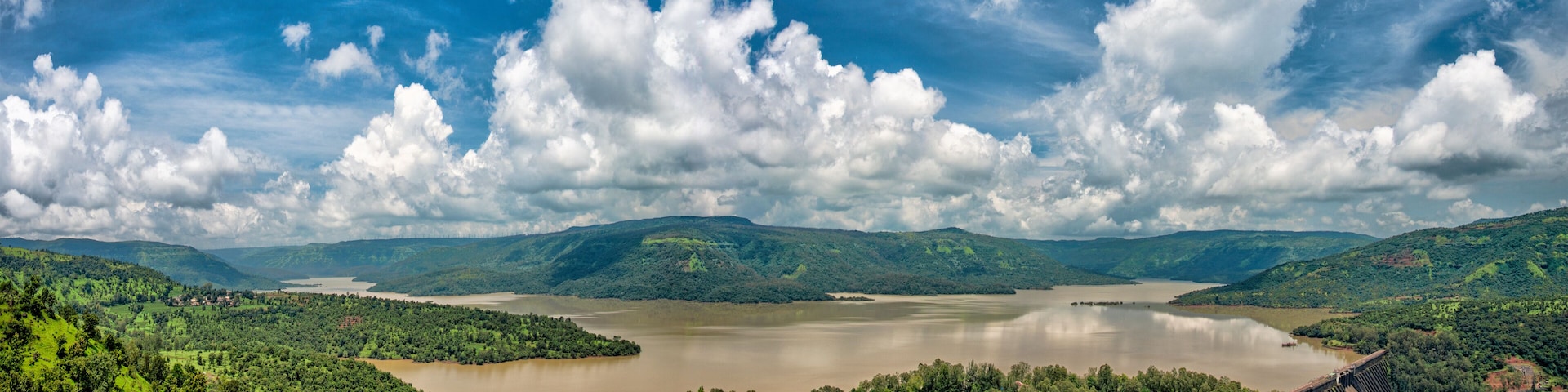 Panorama of Koyna lake Backwaters,Maharashtra,India