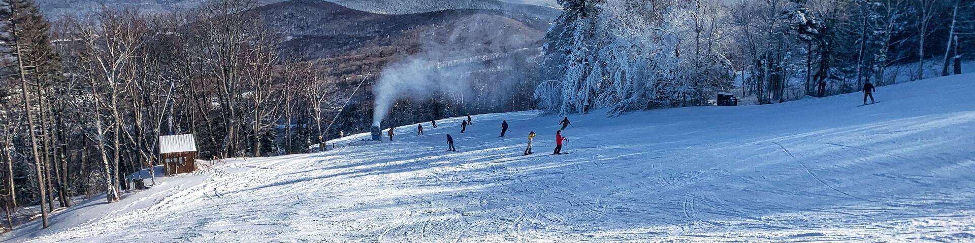 Group of people in the Killington Ski Resort, Stockbridge , Vermont at winter