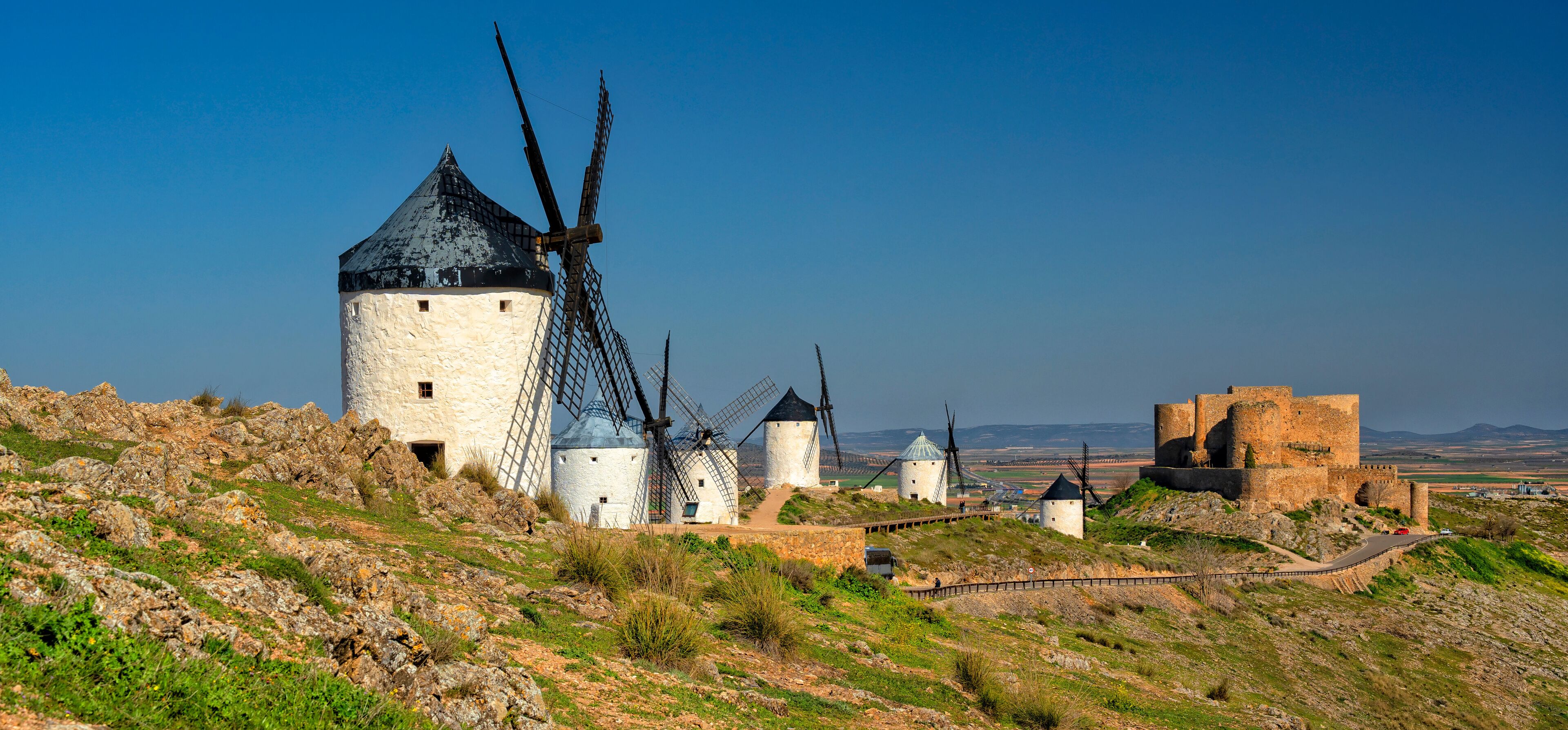 Andalusia, Spain. Famous windmills in Consuegra. Castilla la mancha	

