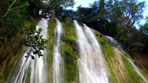 40m waterfall, fish-eye