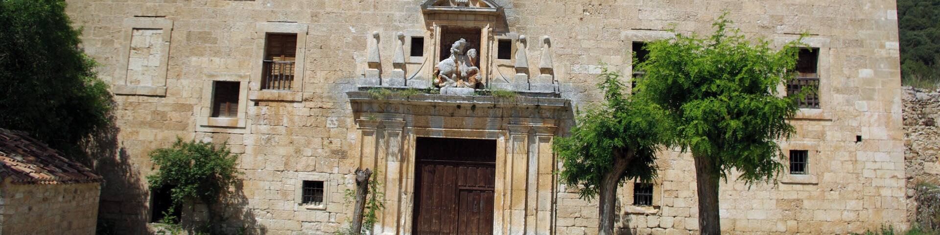Main entrance to the Monastery of San Pedro de Arlanza: detail. Hortigüela, Burgos (Spain).