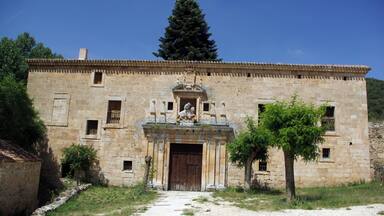 Main entrance to the Monastery of San Pedro de Arlanza: detail. Hortigüela, Burgos (Spain).