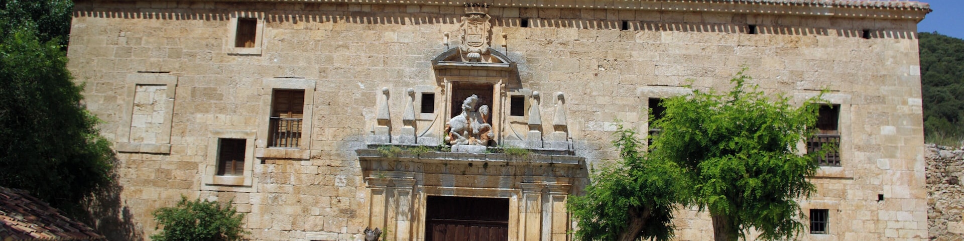 Main entrance to the Monastery of San Pedro de Arlanza: detail. Hortigüela, Burgos (Spain).