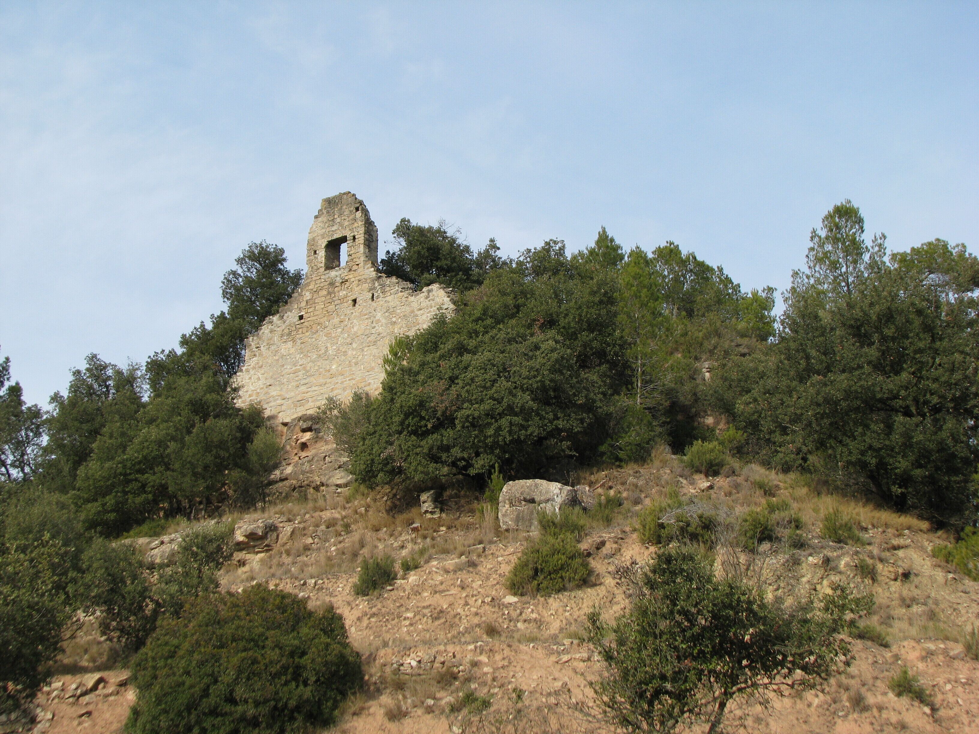 Ruïnes del castell de Rocafort, en el municipi del Pont de Vilomara i Rocafort (Bages)
