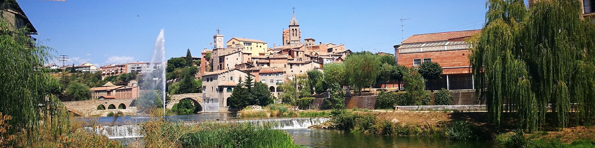 Llobregat a Gironella des de sota el Pont de les Eres