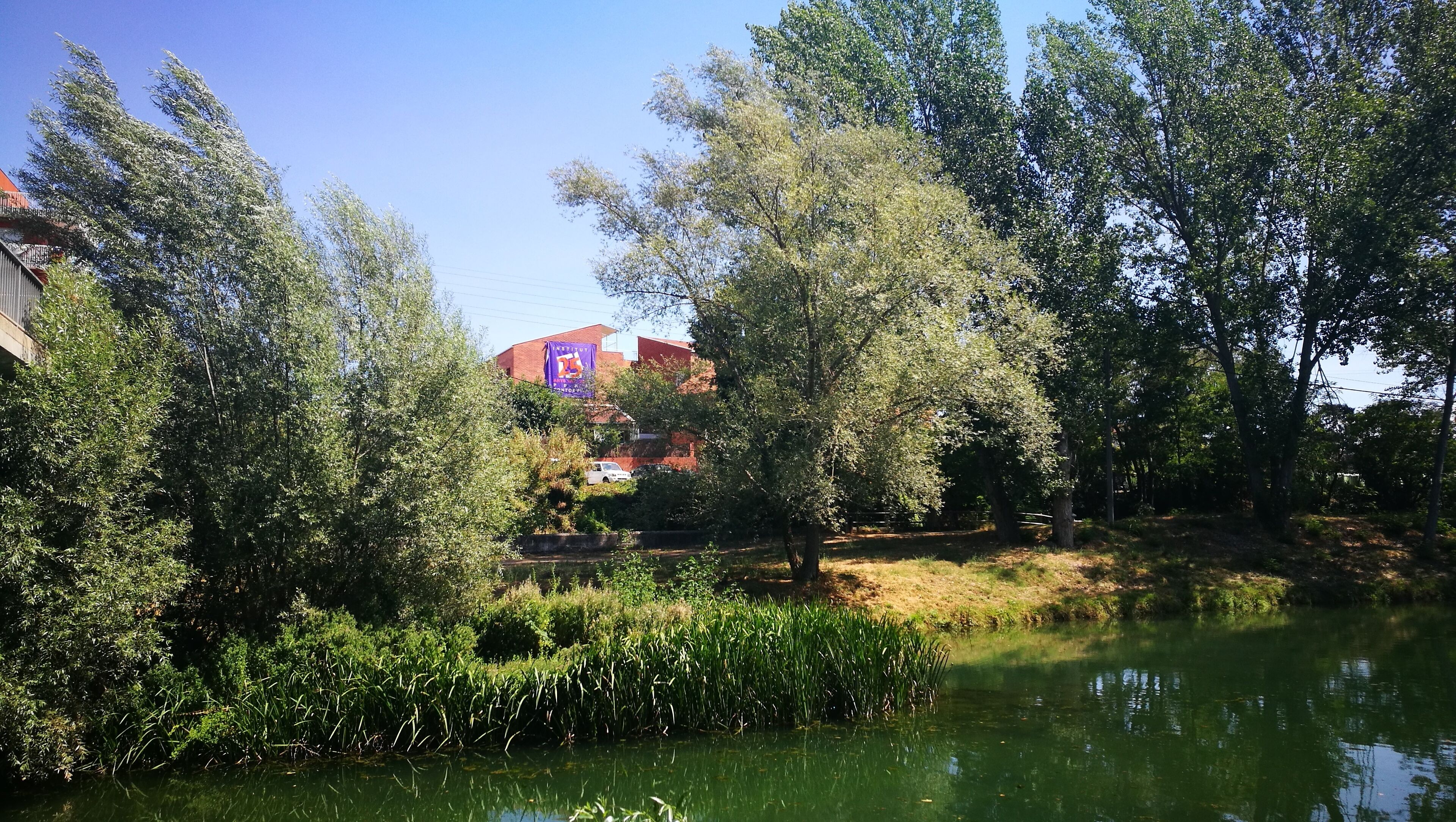 institut Pere Fontdevila des del riu.Llobregat