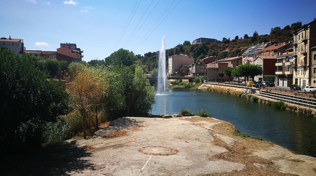 brollador dd Gironella darrera la illeta des del Pont Vell