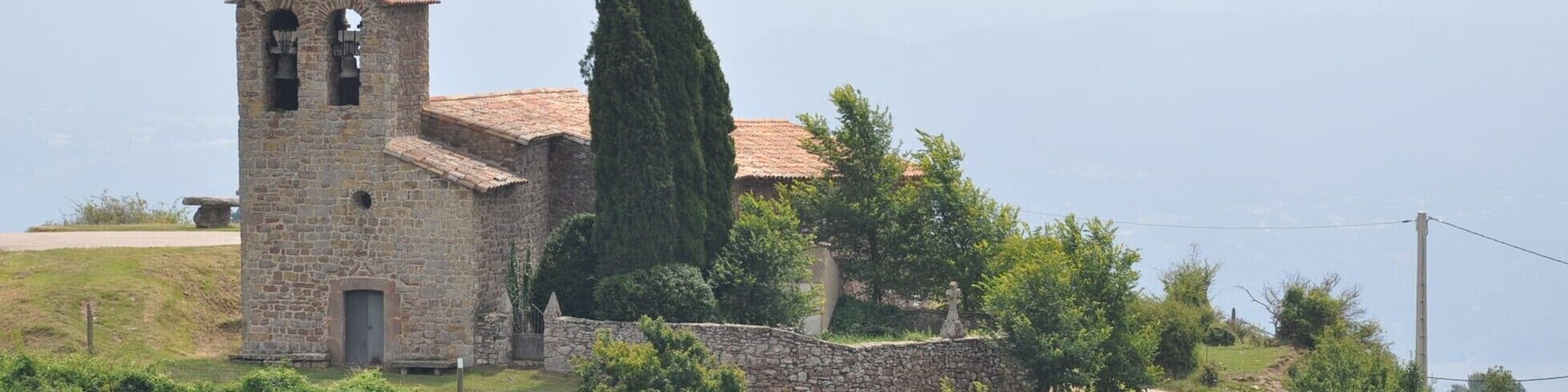 Sant Cugat de Gavadons, a 12th century church in the municipality of Collsuspina (Osona, Catalonia, Spain).