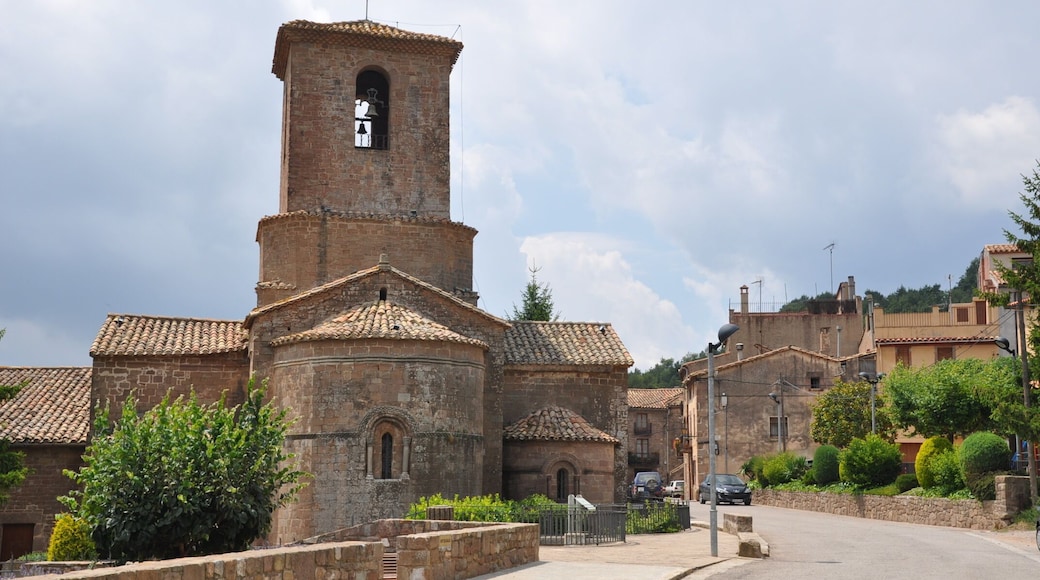Church and monastery of "Santa Maria de l'Estany" in l'Estany (Comarca of Bages, Catalonia, Spain).