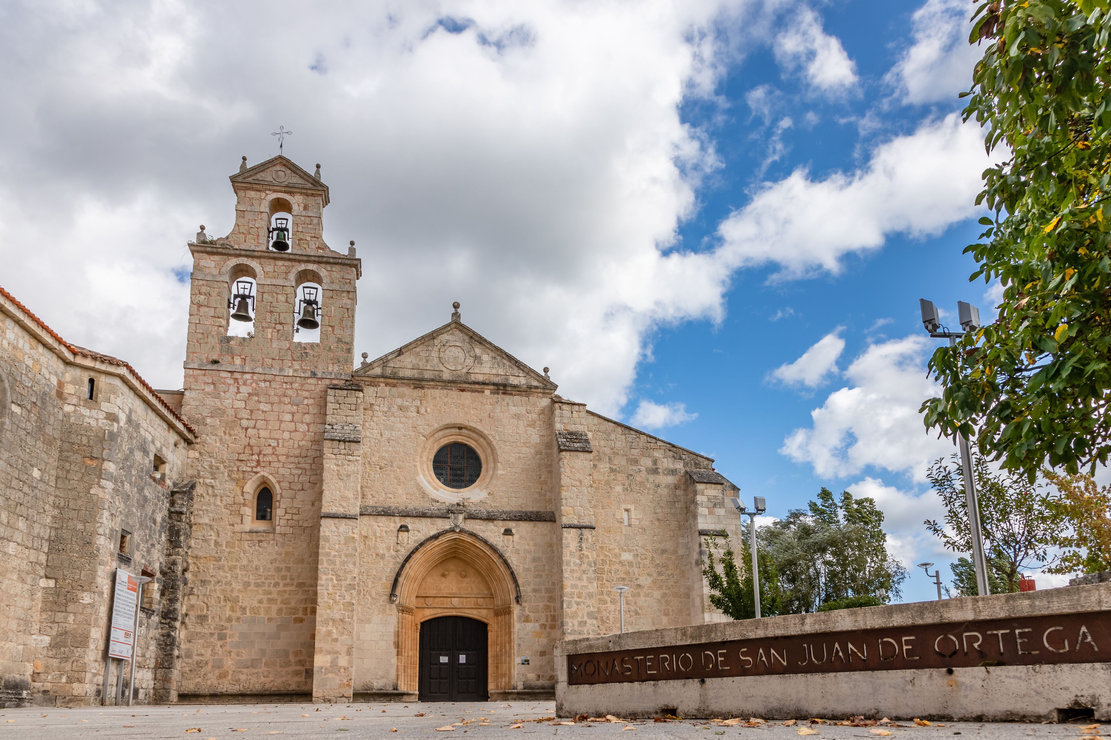 Church and Monastery at San Juan de Ortega on the Way of St James Pilgrim Trail Camino de Santiago