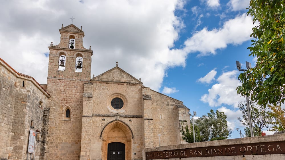Church and Monastery at San Juan de Ortega on the Way of St James Pilgrim Trail Camino de Santiago