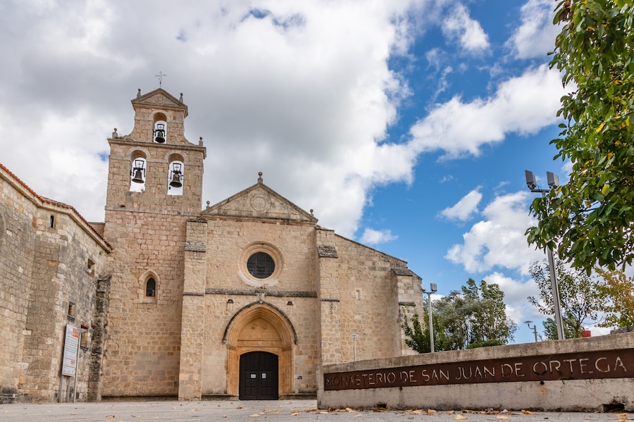 Church and Monastery at San Juan de Ortega on the Way of St James Pilgrim Trail Camino de Santiago