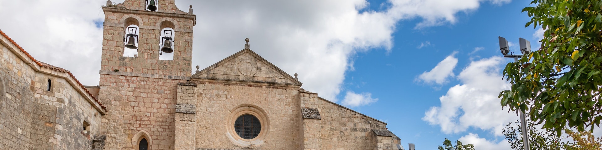 Church and Monastery at San Juan de Ortega on the Way of St James Pilgrim Trail Camino de Santiago