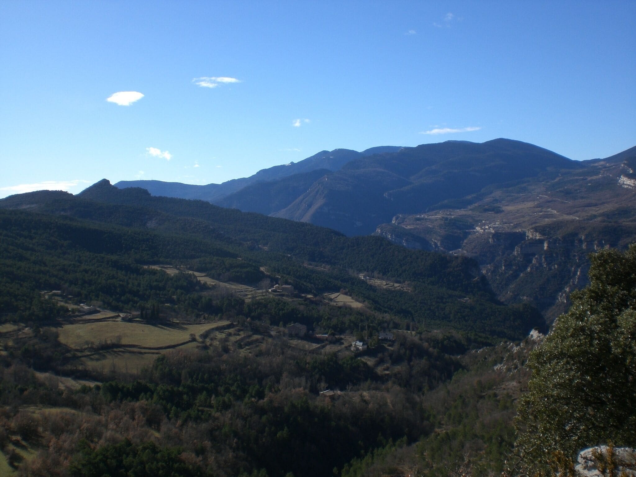 Vall de Malanyeu des del Cingle de la Pona (desembre 2010)