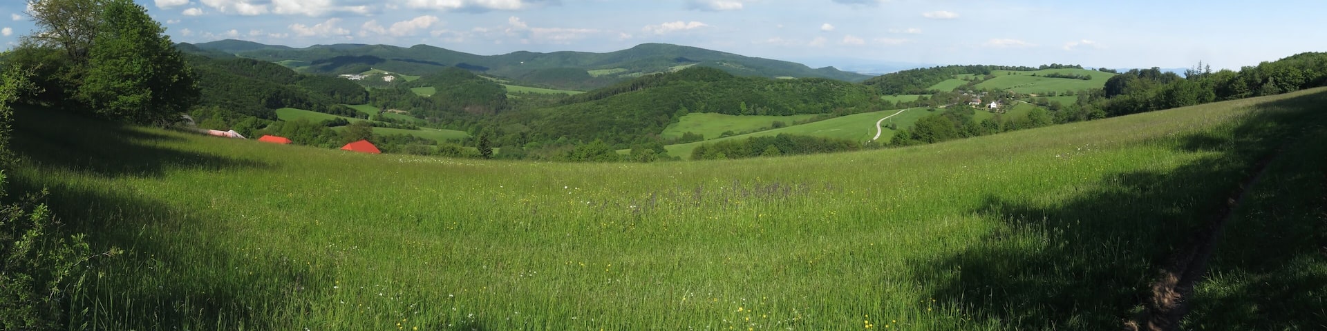 Panorama view from Povazsky inovec mountains near Nová Lehota in Slovakia