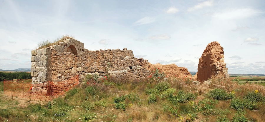 Hermitage of Castarruyo or Castrorubio in Sandoval de la Reina (province of Burgos, Castile and León). This picture was taken in the very begining of the archaeological excavations before rebuilding of the hermitage in 2012.